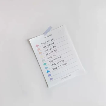 Корейский Милый Красочный Список дел в виде облаков на 50 листов Планировщик Студенческая Длинная бумага для заметок Блокнот Канцелярские школьные принадлежности