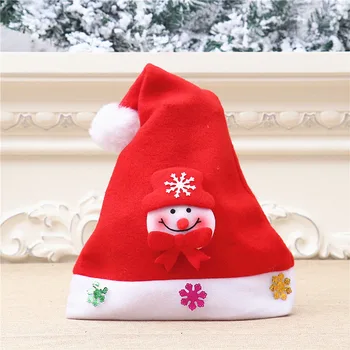 Рождественская шляпа, милый креативный детский высококачественный золотой бархат, Рождественский подарок, Мультяшная шляпа для взрослых, Рождественское украшение, Шляпа Санты