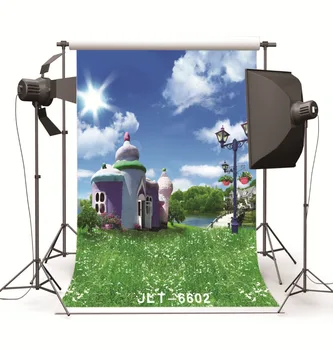 Виниловый фон для фотосъемки Fairy Tale House River, детские фоны для фотосъемки с компьютерной печатью fotografia для фотостудии