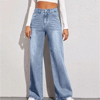 Летние шорты, высокие брюки, свободные джинсы с завышенной талией, женские модные повседневные джинсовые широкие брюки, уличные повседневные брюки Global