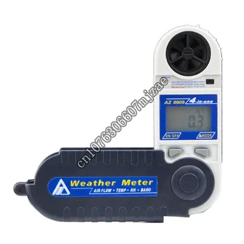 AZ8909 Карманный Барометрический Анемометр Расходомер воздуха и Барометрического давления