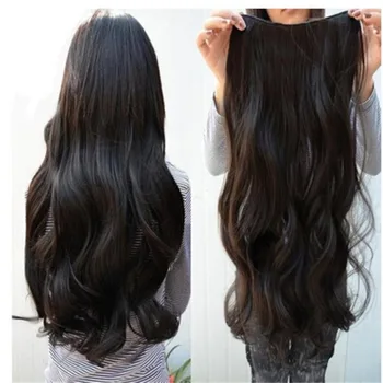 Парик для наращивания женских длинных волос, имитирующий наращивание волос, пушистый, увеличивающий объем волос, Крупная волна, вьющийся парик