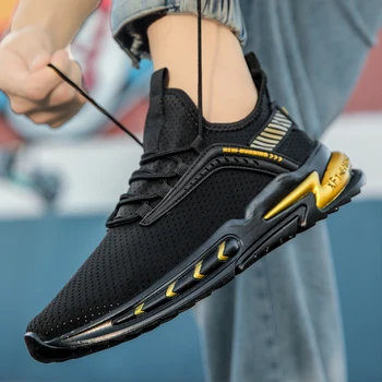 Fujeak 2023 Летняя мужская повседневная обувь Дышащая обувь Мужские кроссовки Модные кроссовки для бега на открытом воздухе Вулканизированная спортивная обувь