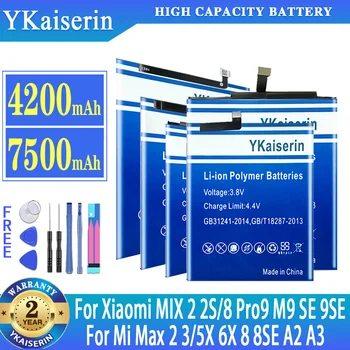 YKaiserin Аккумулятор для Xiaomi MIX 2 2S 9 M9 SE 9SE 8 Mi8 Pro Для Redmi Note 5A/ 5A pro Для Xiaomi Mi Max 3 2 5X 6X A2 A3 8 8SE