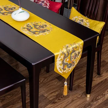 Новый китайский дом в современном классическом стиле, Простая настольная дорожка для чайной церемонии, флаг чайного столика, декоративный флаг ТВ-шкафа