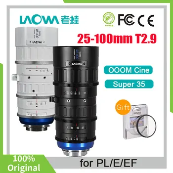 Venus Optics Laowa OOOM 25-100 мм T2.9 Кинообъектив с 4-кратным зумом, Парфокальный объектив камеры (белый/черный), Совместимый с PL/E/EF/RF