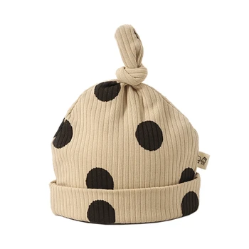 Регулируемая детская хлопчатобумажная шапочка, осенне-зимняя теплая шапка на 0-3 месяца, подарок для младенца, эластичные шапочки для младенцев