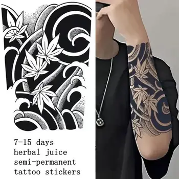 Наклейка с татуировкой фруктового сока и травы на руку, современная татуировка на груди, переводная наклейка для женщин/мужчин, новая татуировка на плече, татуировка на руке, вода Bl J9L6