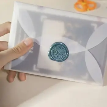 Прозрачный конверт с застежкой из 5ШТ для свадебных размеров, бумажные конверты DIY, Многофункциональные Пустые Свадебные конверты, Подарочный пакет