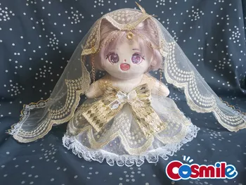Cosmile Оригинальная кукольная одежда ручной работы длиной 20 см, кружевное свадебное платье, наряды с бантом, косплей C X