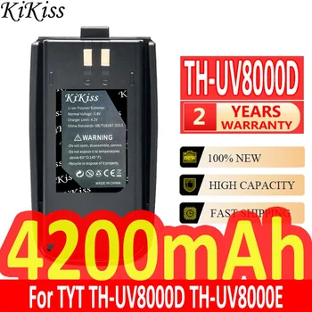 4200 мАч KiKiss Мощный Аккумулятор THUV8000D Для TYT TH-UV8000D TH-UV8000E UV8000E TC-8000 TC-8000V Радио UV8000D Портативная Рация