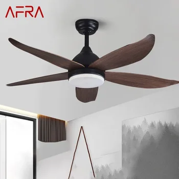 AFRA Nordic Светодиодный вентилятор, современный минимализм, ресторан, гостиная, кабинет, Потолочный вентилятор, пульт дистанционного управления, электрический вентилятор