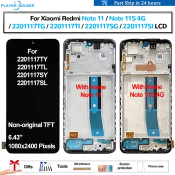 TFT Для Xiaomi Redmi Note 11 Note 11S 4G Pantalla ЖК-Дисплей Сенсорная Панель Экран Дигитайзер В Сборе Запасные Части Для Аксессуаров