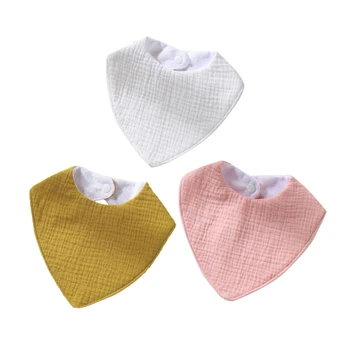 Y1UB Прочные хлопковые нагрудники из хлопчатобумажной ткани Модные нагрудники Идеальный подарок для новорожденных