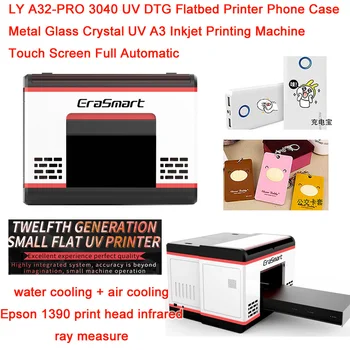 LY A32-PRO 3040 UV DTG Планшетный Принтер Чехол Для Телефона Металл Стекло Кристалл УФ Струйная Печатная Машина A3 Сенсорный Экран Полностью Автоматическая