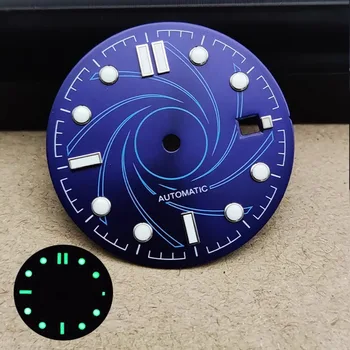 Аксессуары для часов Синий Без Логотипа Зеленый Светящийся Циферблат 31 мм для механизма ETA2836 /8215