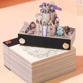 3D блокнот Paperwill Earth 3D Календарь на 2024 год 3D Памятка Рождественские заметки Блокнот для офисной бумаги Заметки о подарках на день рождения 3D Блокнот своими руками