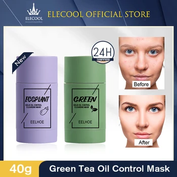 40 г Очищающего Зеленого Чая Green Maskstick Mud Bar Mask Контроль Масла Против Акне Баклажан Уход За Кожей Отбеливание Сужение Пор Акне
