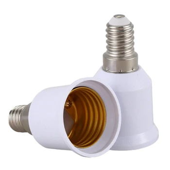 15 шт E14, винт для основания адаптера E27, преобразователь гнезда светодиодной лампы, белый