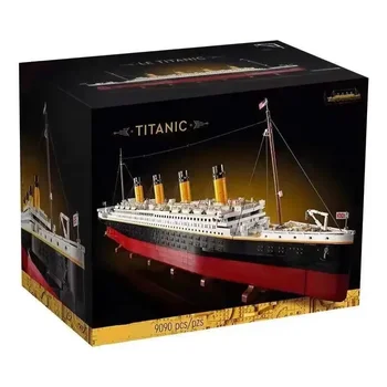 В наличии 99023 Совместимых 10294 Титаника Большой Круизный Катер Корабль Пароход кирпичи строительные блоки Детские Игрушки Diy Любовные Подарки