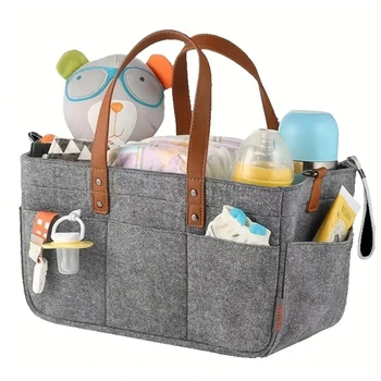 Сумка для хранения детских подгузников, переносная сумка для хранения подгузников из фетра для родителей, многофункциональная сумка для мамы, переносная сумка-держатель