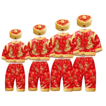 Боди для новорожденных Детские костюмы в китайском стиле для 100-дневных праздников Рождество Китайский Новый год