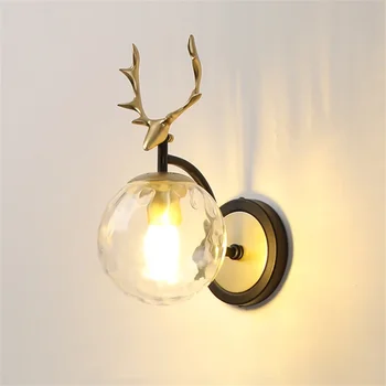Современный роскошный настенный светильник в скандинавском стиле с оленьими рогами, простая креативная гостиная, прикроватная тумбочка для спальни, ТВ, фон для декора стен