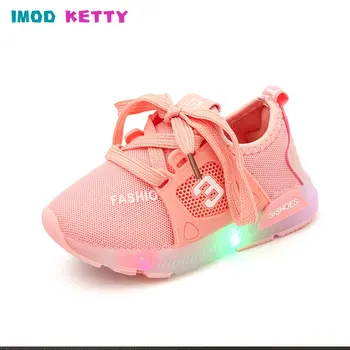 Дети 2023, Весна-лето, Новая обувь со светодиодной подсветкой, светящиеся кроссовки для девочек и мальчиков, нескользящая светящаяся обувь, Дышащие износостойкие кроссовки