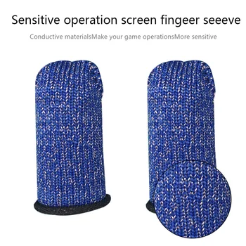 10шт Перчаток для мобильного игрового контроллера с кончиком пальца, противоскользящий дышащий чехол для телефона с кончиком пальца, черный