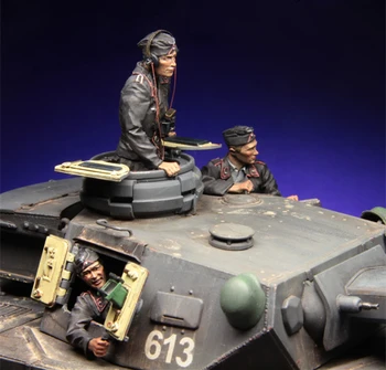1/35 Набор моделей фигурок из смолы 138 Фигурок экипажа военного танка в разобранном виде Неокрашенный верх