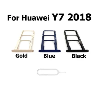 Для Huawei Y7 2018 Лоток для Sim-карт, Слот для Держателя Разъема, Замена Держателя SD-карты