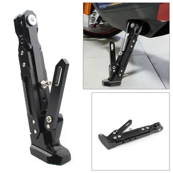 Мотоциклетная нескользящая регулируемая подставка для ног из нержавеющей стали, боковая опора для ног, черная