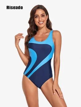 Купальник Riseado, цельный женский купальник, спортивный купальник для женщин, купальники в стиле пэчворк, летняя пляжная одежда