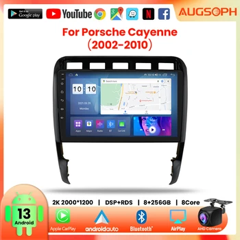 Автомагнитола Android 13 для Porsche Cayenne, 2002-2010 9-дюймовый мультимедийный плеер 2K с 4G Carplay и 2Din GPS-навигацией.