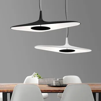 Люстры SOLEIL NOIR итальянского дизайна из смолы неправильной формы для обеденного стола ресторана, черно-белые кухонные подвесные светильники