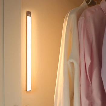 Беспроводная светодиодная лампа с интеллектуальным распознаванием человека, ультратонкая светодиодная лампа, подходящая для настенного шкафа
