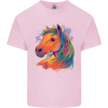 Детская футболка с изображением головы лошади для верховой езды