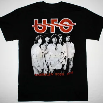 Винтажная мужская футболка UFO band 1980 Tour из черного хлопка всех размеров S-5Xl FF1542
