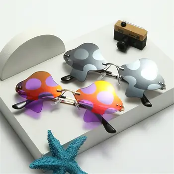 Ретро-романтические украшения для вечеринки на Хэллоуин, солнцезащитные очки неправильной формы в виде гриба для женщин, солнцезащитные очки, очки