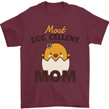 Футболка Mom's Easter Day Plus Egg-Cellent Mom из 100% хлопка
