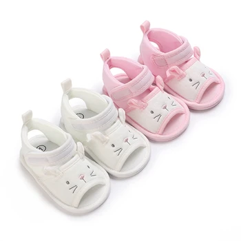 Baywell, летние милые сандалии для маленьких девочек, обувь на плоской подошве, обувь для новорожденных, противоскользящие сандалии для новорожденных