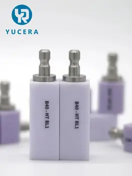 YUCERA B40 (5 штук) Фарфоровый диск для заготовок зубных фрез, Керамические блоки из дисиликата лития