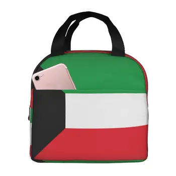 Сумка с флагом Кувейта, сумка для ланча, Портативный Холодильник, Термоизолированная коробка для офисной работы, Школы, пикника, пляжа, кемпинга, Мужчин, Детей, Женщин