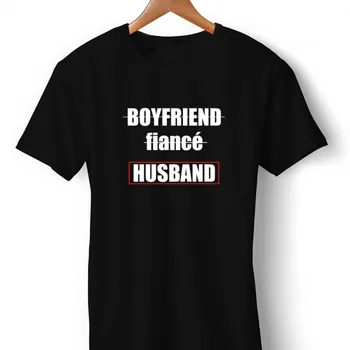 Одинаковые футболки для парня, жениха, мужа, подруги, модные хлопковые футболки премиум-класса с круглым вырезом, топы