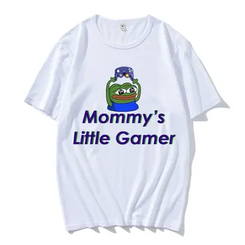 Футболка с принтом Funny Mom Little Game Kawaii Clothing Harajuku, Винтажная футболка Для Мужчин и женщин, Модная Летняя футболка С круглым вырезом, Топы