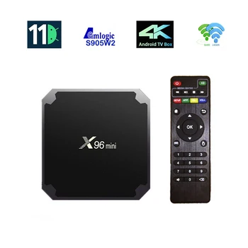 Новый X96 mini smart TV box Android 11 2,4G 5,8G Wifi 2G 16G Amlogic S905W2 Четырехъядерный медиаплеер 1080P 4K телеприставка PK TX3 mini