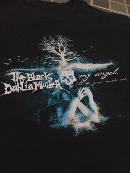 Новая популярная черная футболка The Black Dahlia Murder из хлопка 1P982 с длинными рукавами