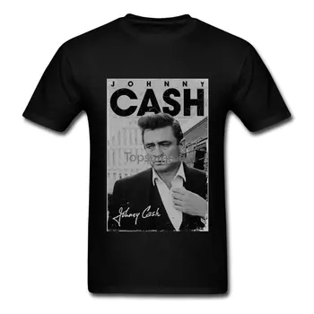 Футболка Мужская Хипстерская с коротким рукавом Johnny Cash, футболки, Ретро Новое поступление, Брендовая мужская футболка Camisetas