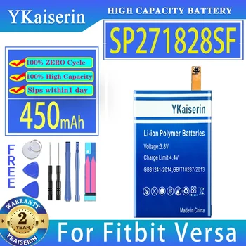 YKaiserin Аккумулятор 350 мАч/500 мАч Для Fitbit Versa 1 2 3 Lite FB504 FB415 FB505 Sense 352325 Versa1 Versa2 Versa3