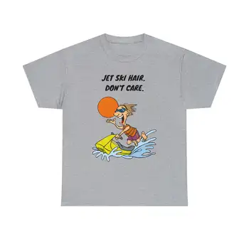 Мужская футболка из плотного хлопка, футболка для гидроцикла Hair Don't Care